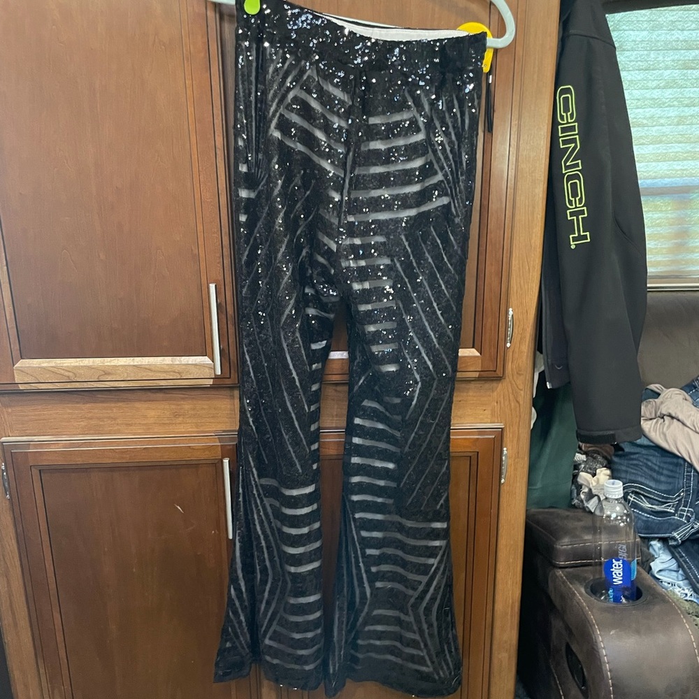 Sequin Bell bottom pants